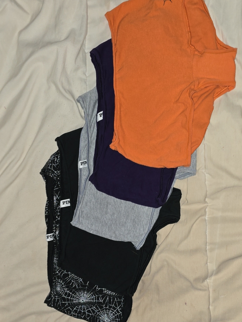 Set Of Halloween Boyshort Panties - Orange, Purple, Gray, Black